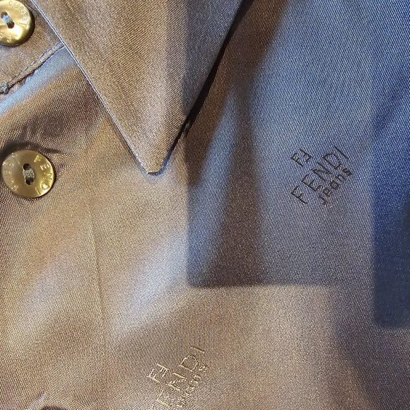 FENDI with all-over FF motifs-print silk shirt - Picture 7 of 16